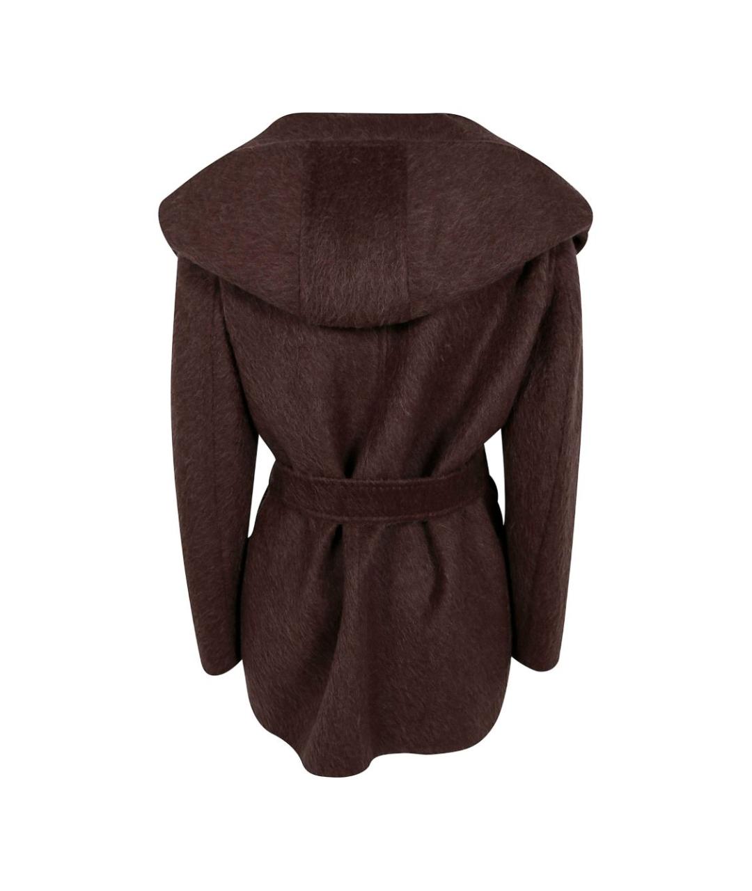 MAX MARA Коричневое шерстяное пальто, фото 3