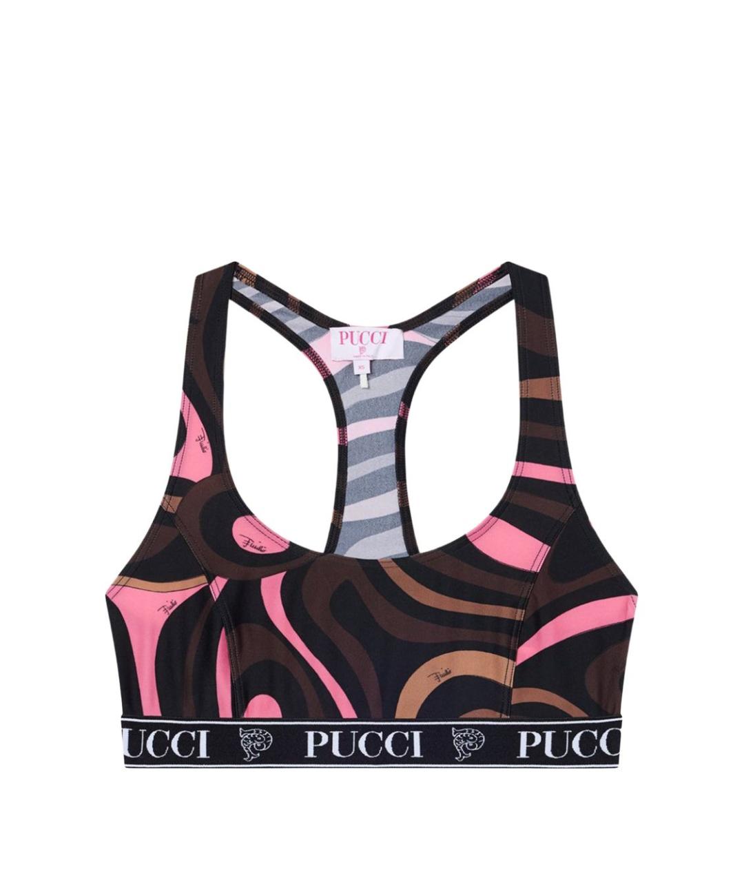 PUCCI Коричневая синтетическая майка, фото 3