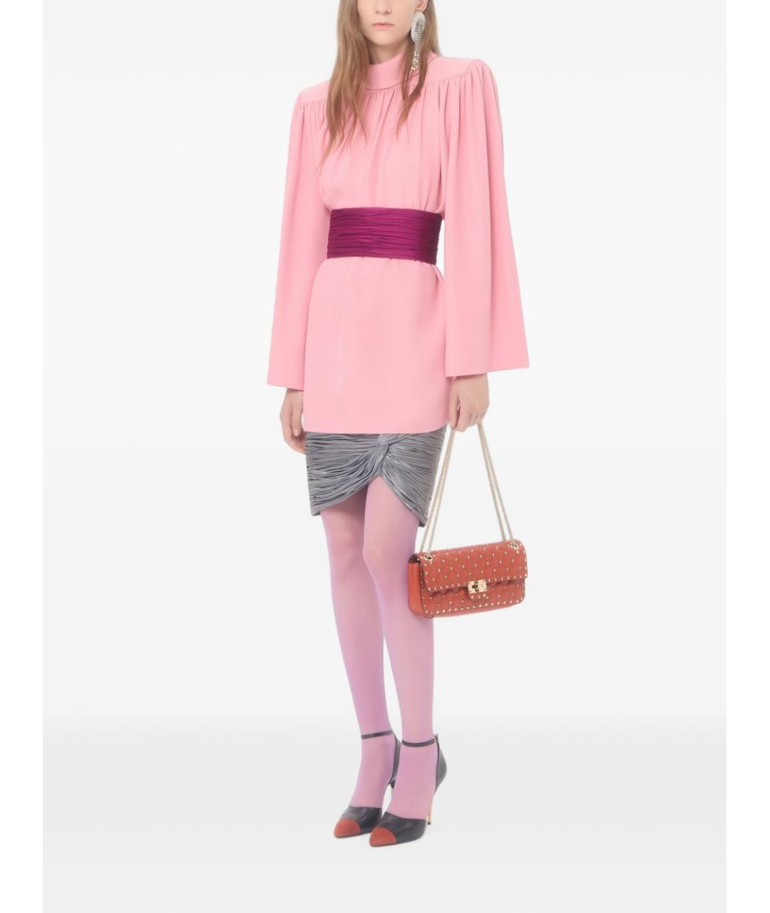 VALENTINO Оранжевая кожаная сумка через плечо, фото 3