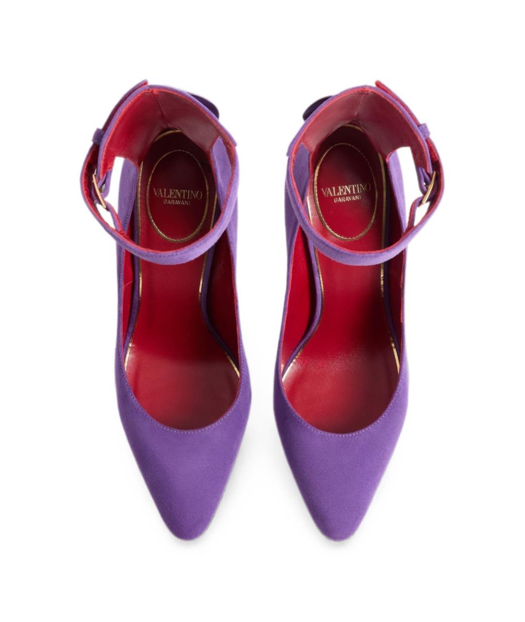 VALENTINO Фиолетовые замшевые туфли, фото 3