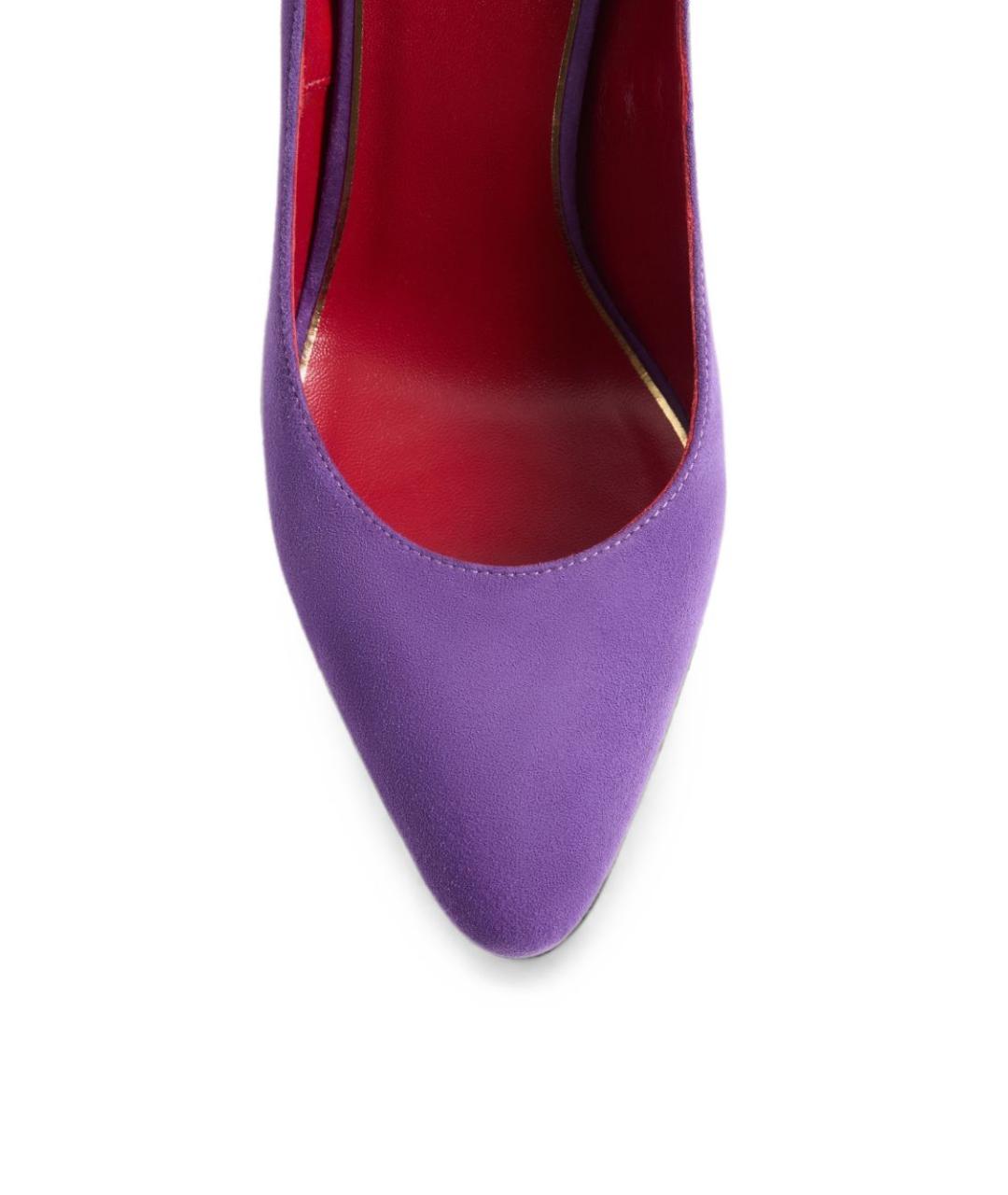 VALENTINO Фиолетовые замшевые туфли, фото 5