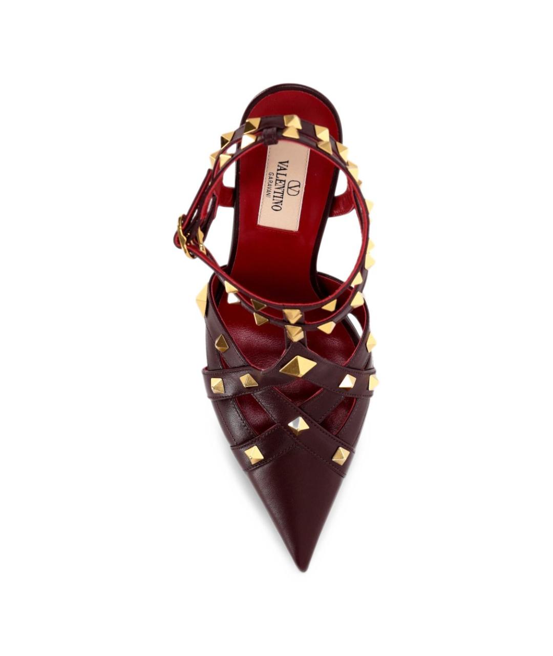 VALENTINO Бордовые кожаные туфли, фото 2