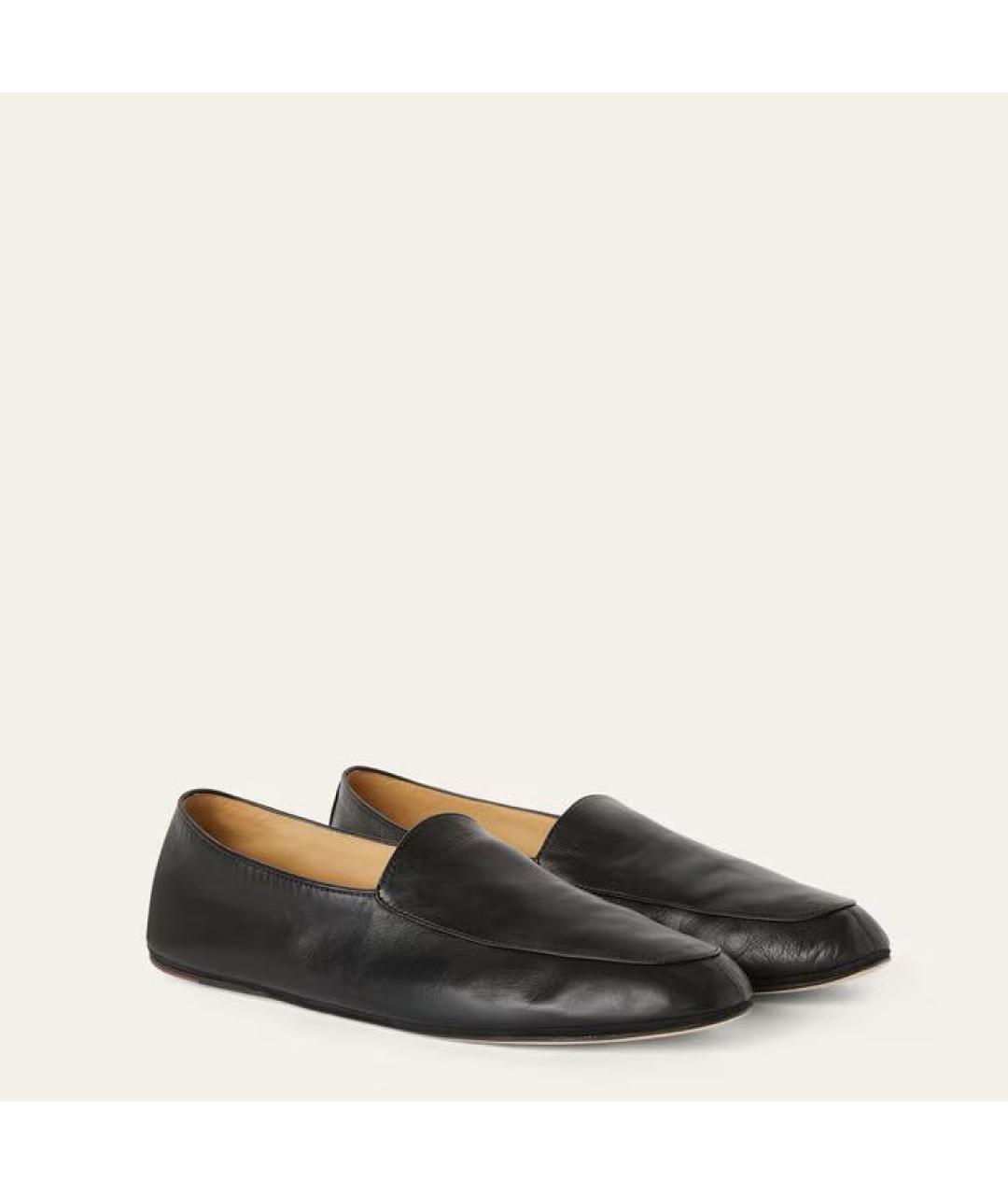 LORO PIANA Черные кожаные лоферы, фото 2