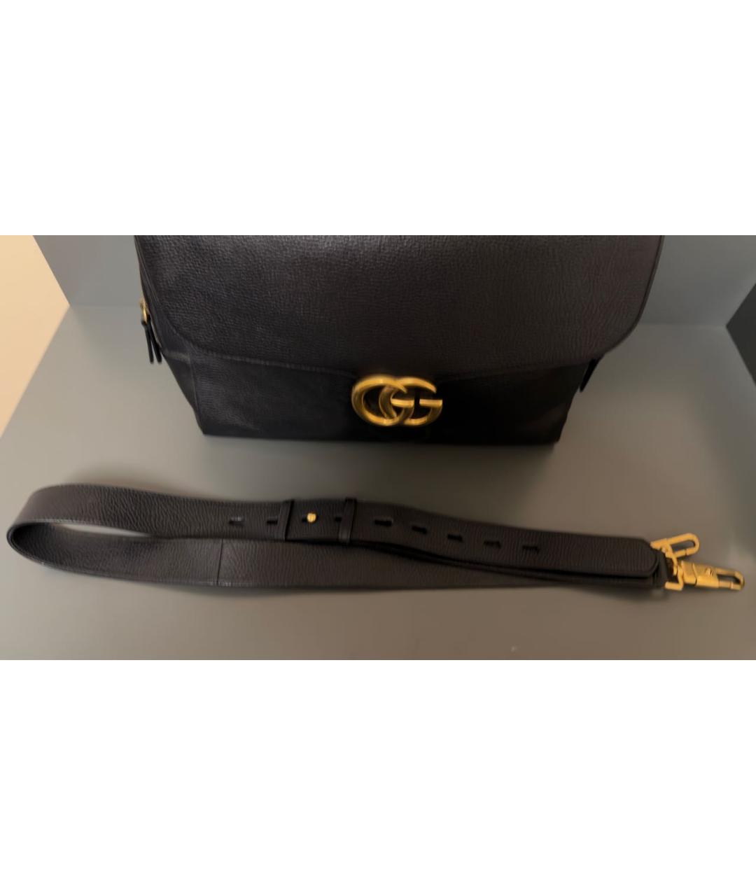 GUCCI Черный кожаный портфель, фото 6