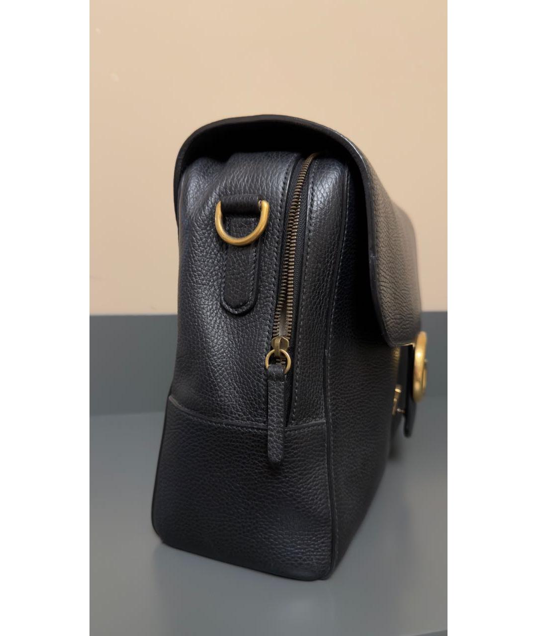 GUCCI Черный кожаный портфель, фото 3
