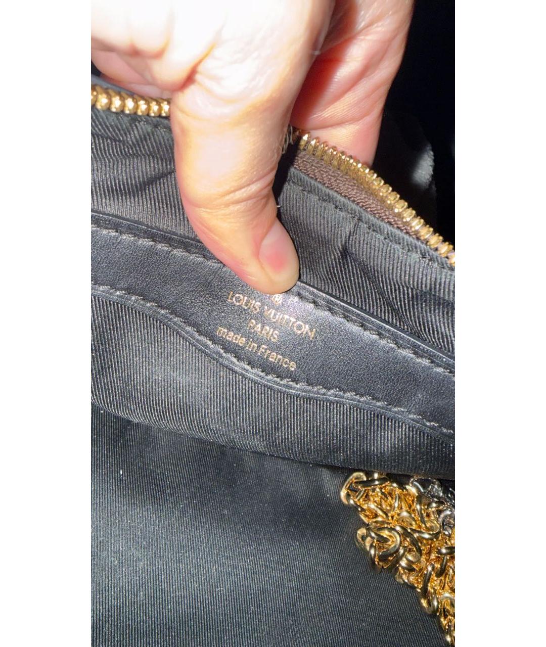 LOUIS VUITTON Коричневая кожаная сумка через плечо, фото 4
