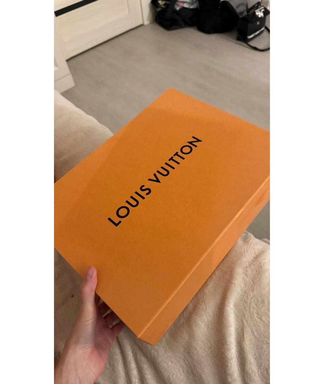 LOUIS VUITTON Коричневая кожаная сумка через плечо, фото 5