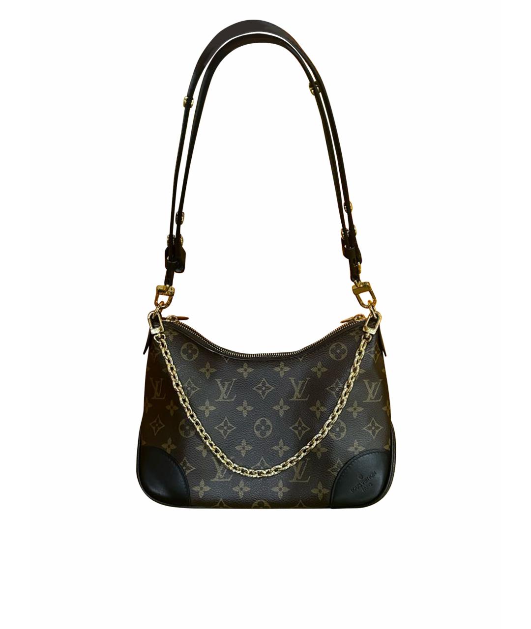 LOUIS VUITTON Коричневая кожаная сумка через плечо, фото 1