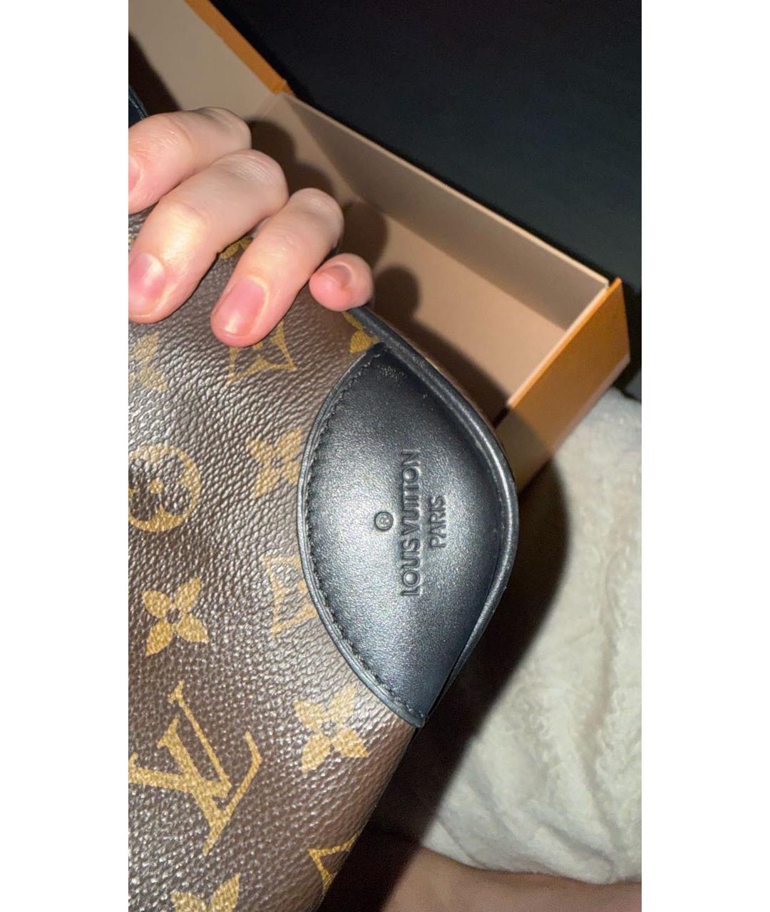 LOUIS VUITTON Коричневая кожаная сумка через плечо, фото 6
