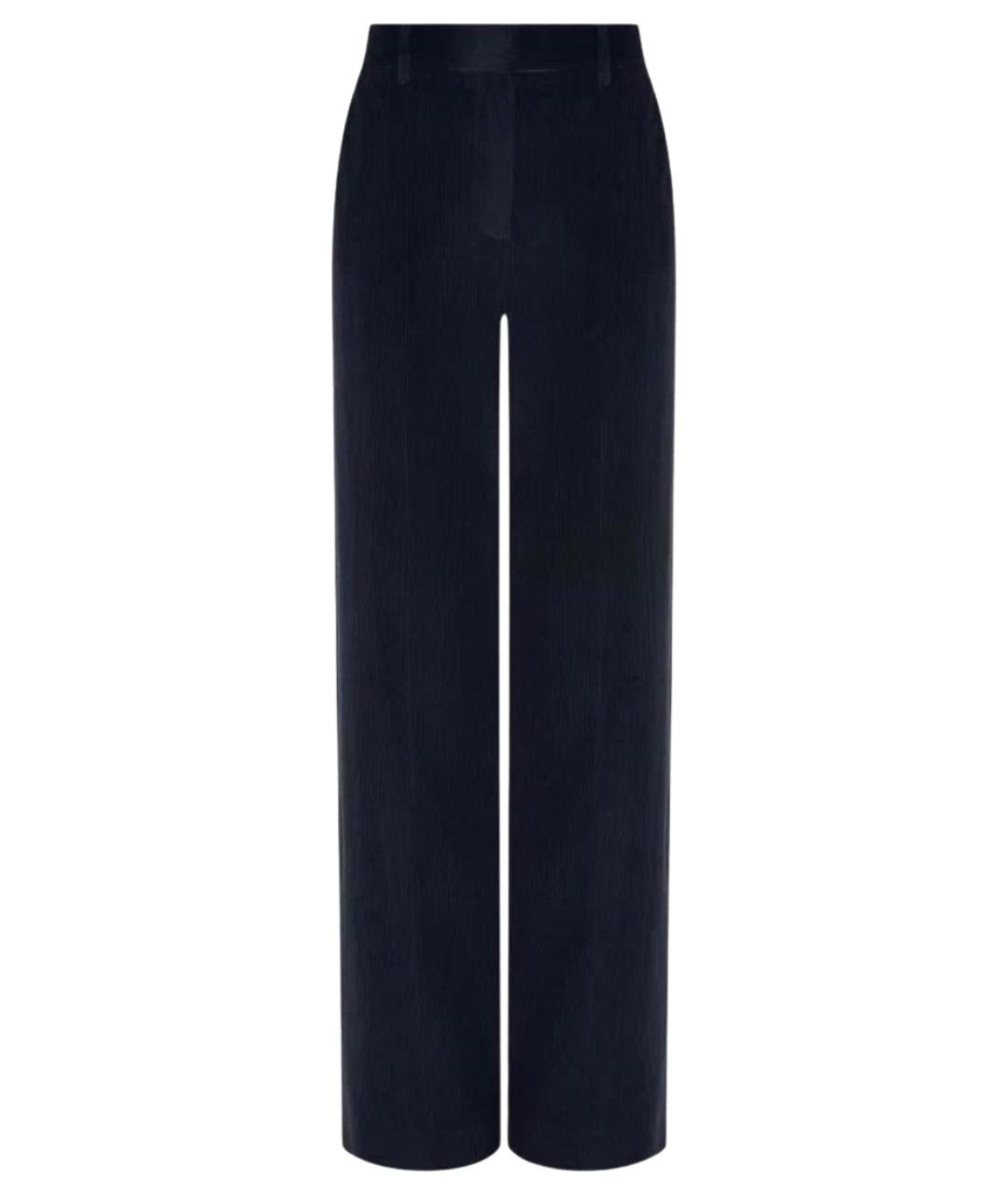 MAX MARA Темно-синие хлопковые брюки широкие, фото 1