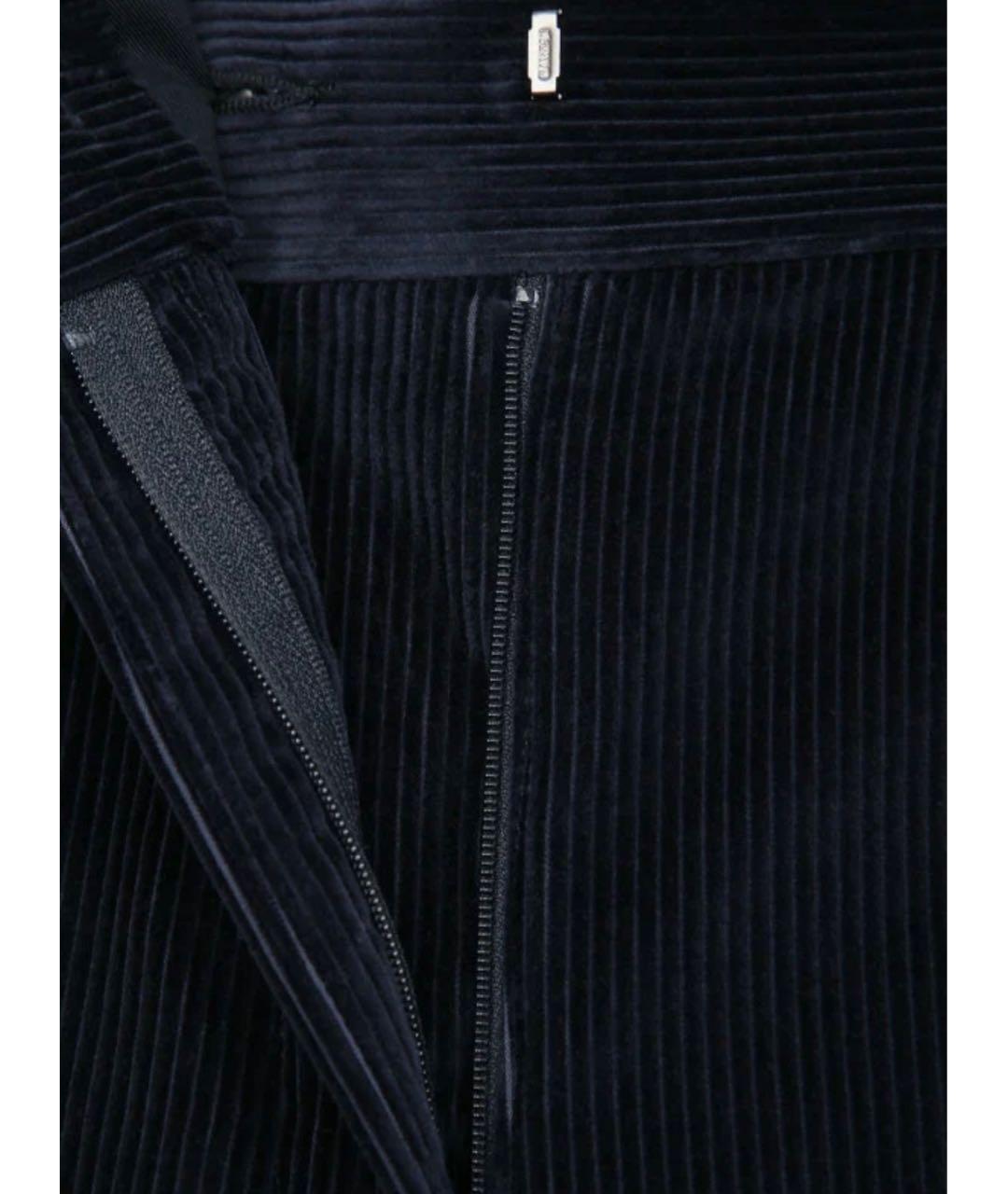 MAX MARA Темно-синие хлопковые брюки широкие, фото 4