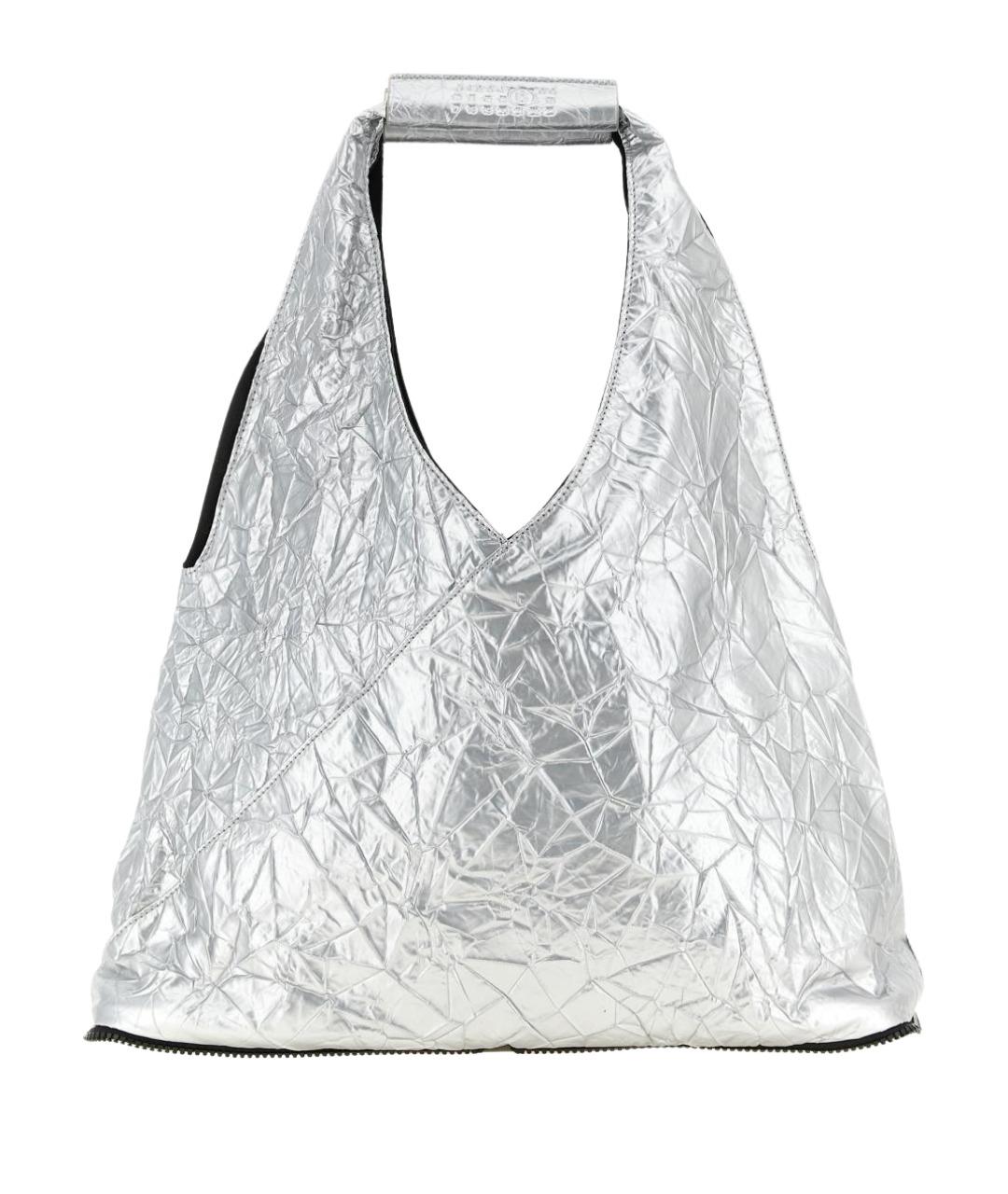 MM6 MAISON MARGIELA Серебряная сумка тоут из искусственной кожи, фото 1