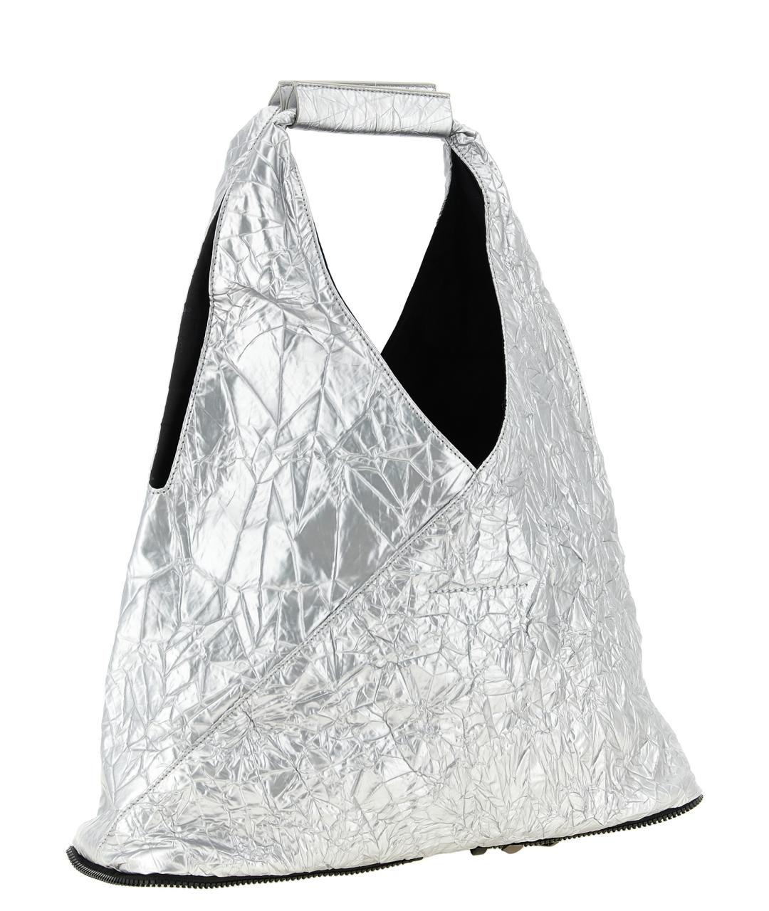 MM6 MAISON MARGIELA Серебряная сумка тоут из искусственной кожи, фото 2
