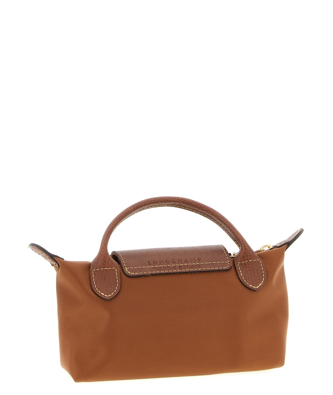 LONGCHAMP Коричневая нейлоновая сумка с короткими ручками, фото 2