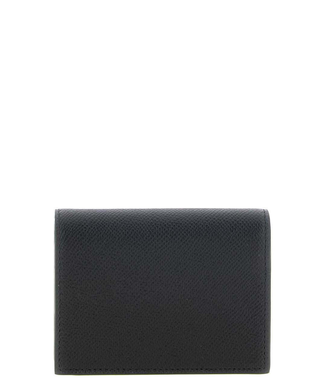 FERRAGAMO Черный кожаный кошелек, фото 2