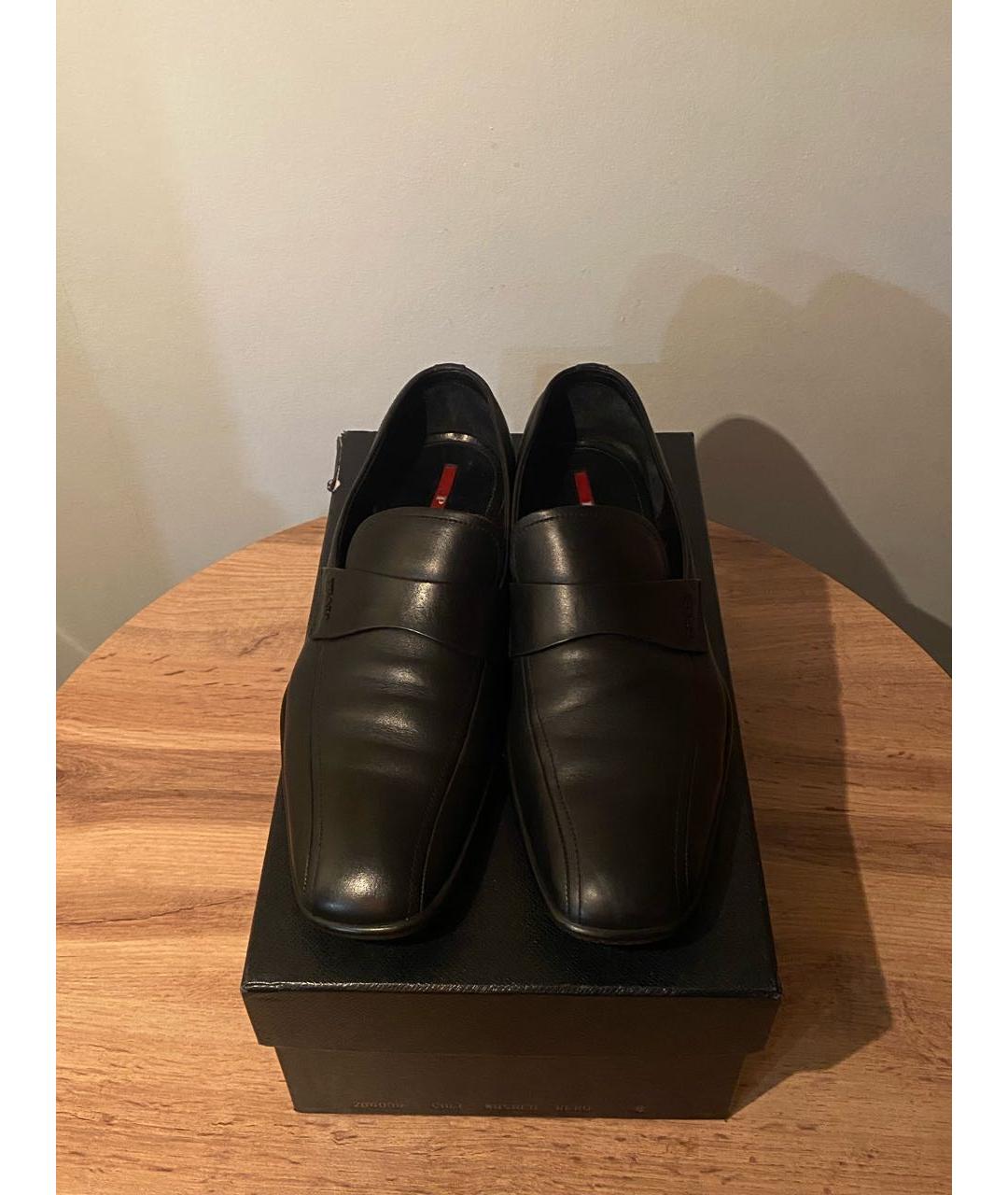 PRADA Черные кожаные туфли, фото 2
