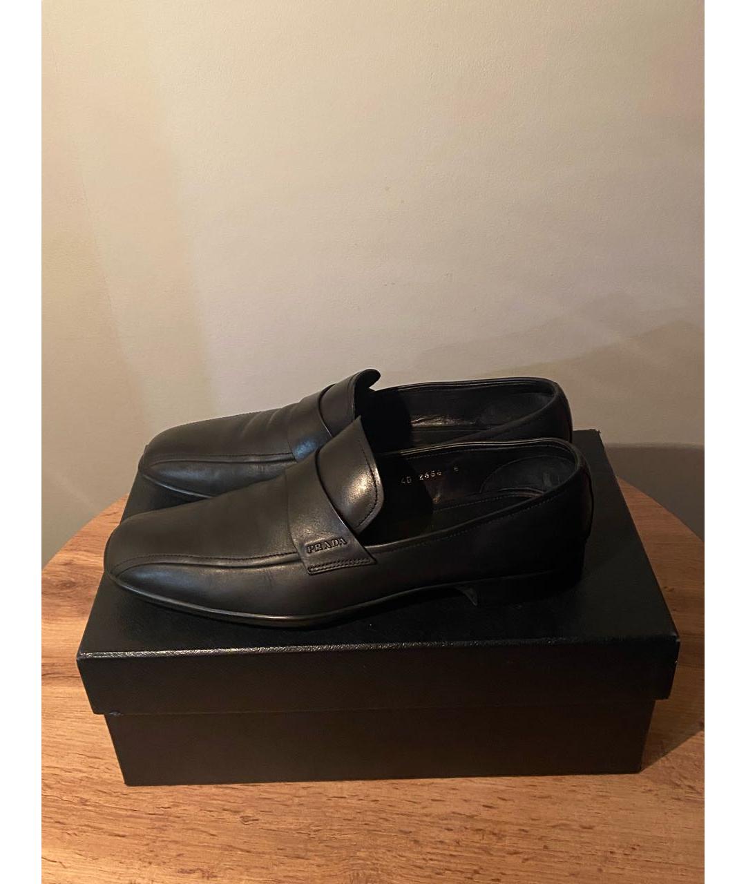 PRADA Черные кожаные туфли, фото 8