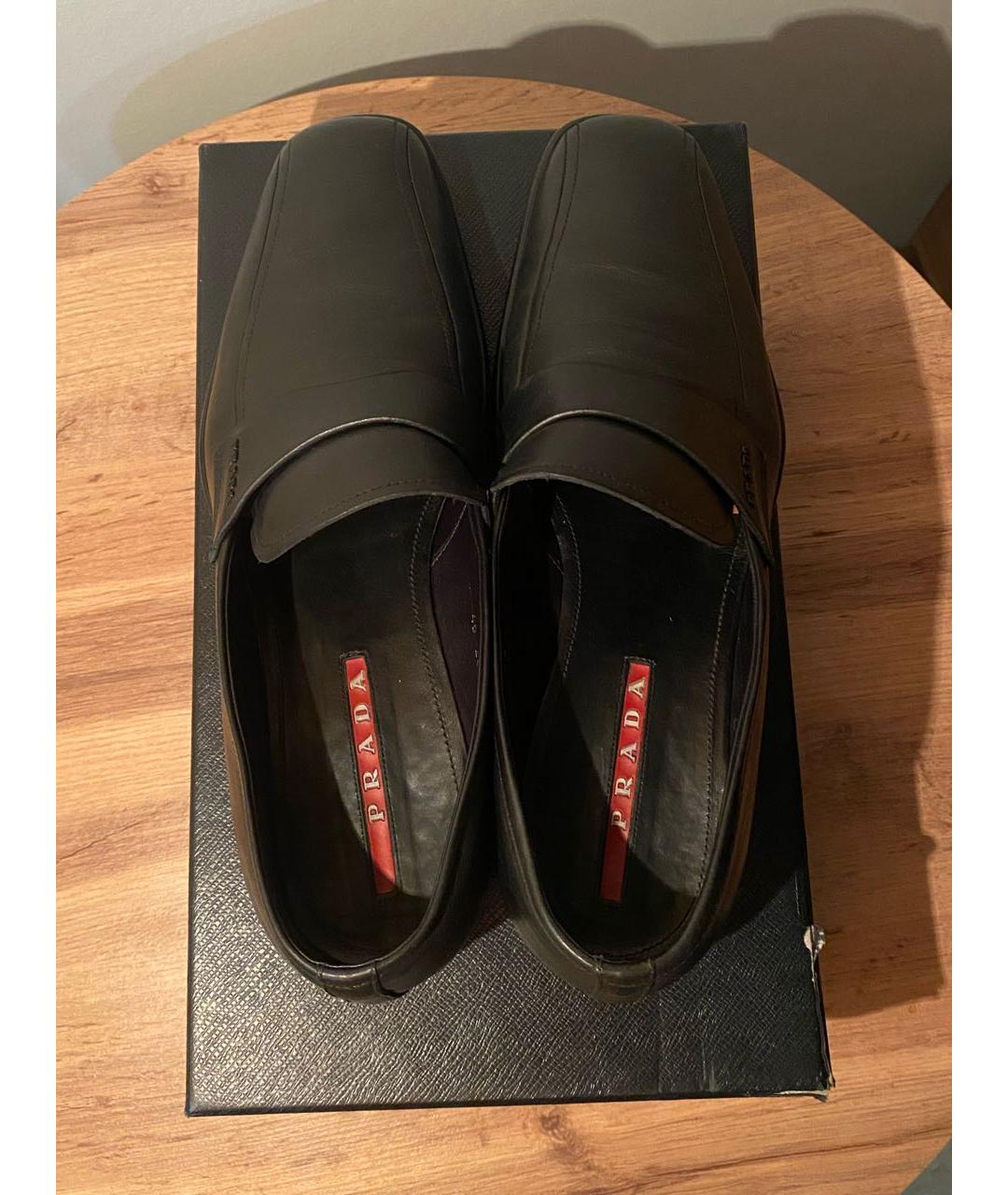 PRADA Черные кожаные туфли, фото 3