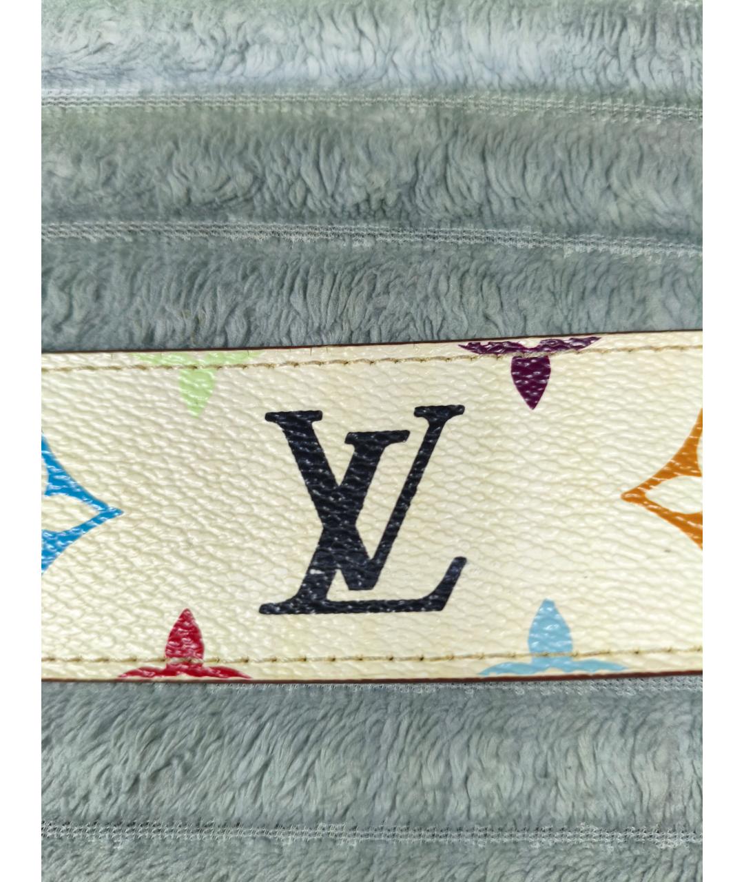 LOUIS VUITTON Белый кожаный ремень, фото 4