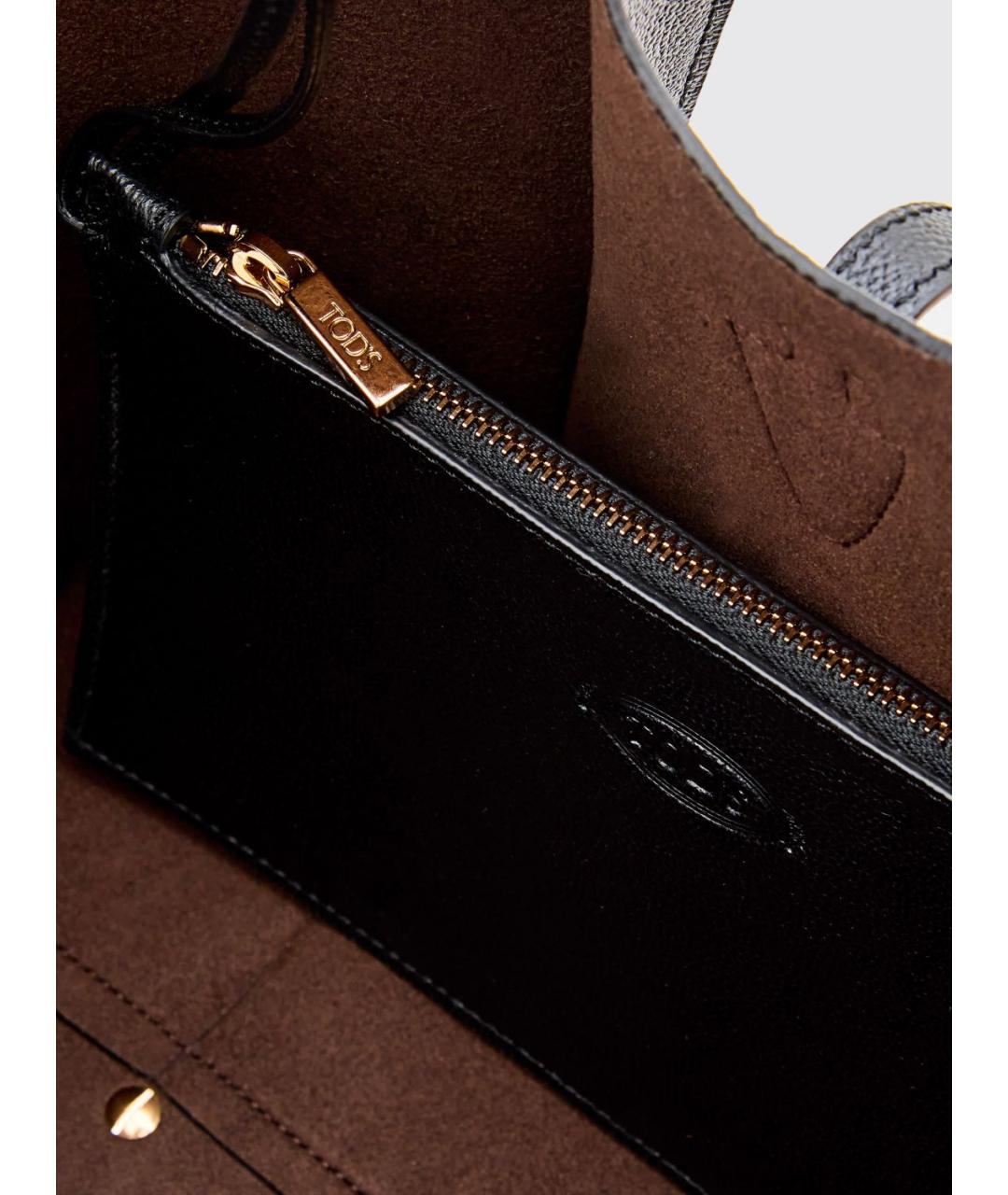 TOD'S Черная кожаная сумка через плечо, фото 5