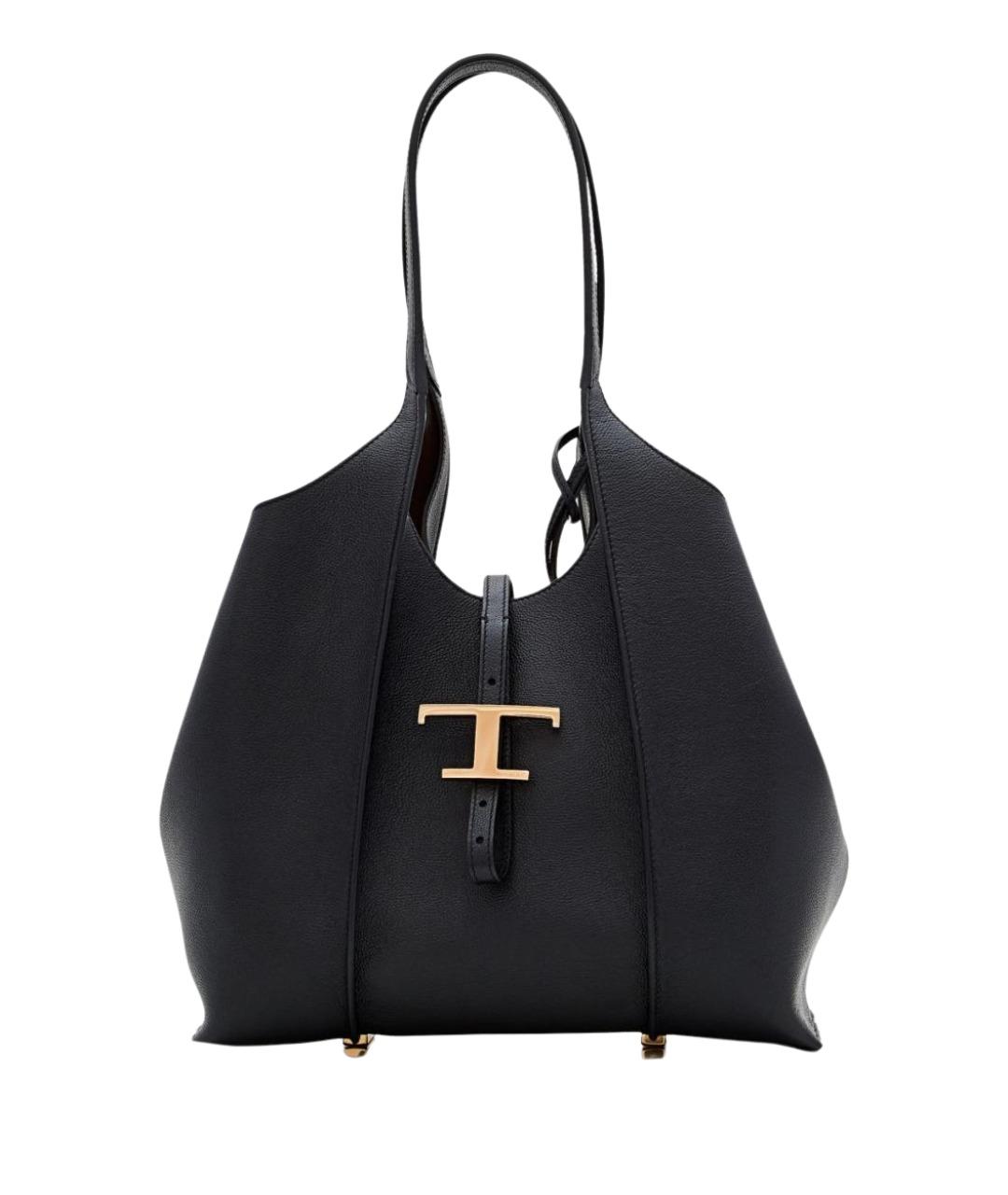 TOD'S Черная кожаная сумка через плечо, фото 1