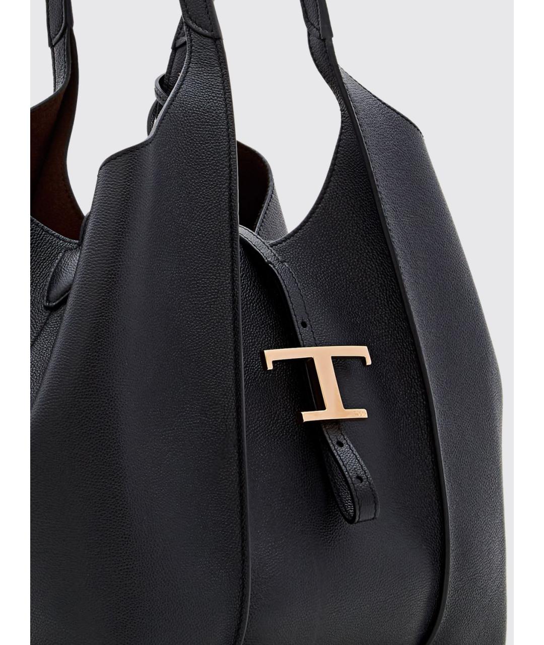 TOD'S Черная кожаная сумка через плечо, фото 4
