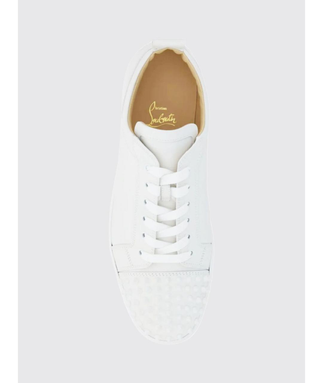 CHRISTIAN LOUBOUTIN Белые кожаные низкие кроссовки / кеды, фото 3