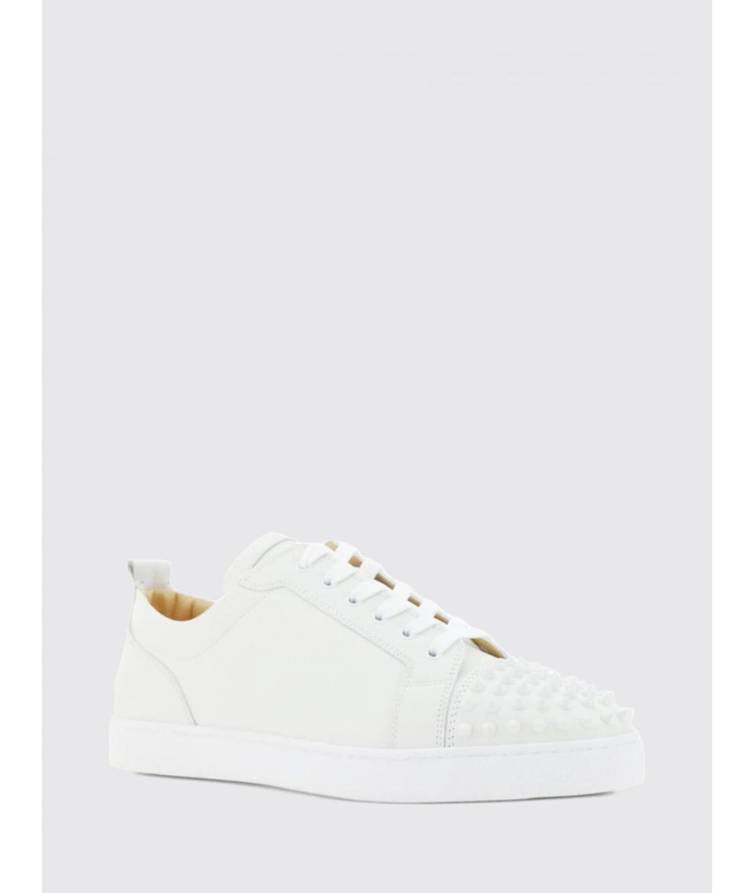 CHRISTIAN LOUBOUTIN Белые кожаные низкие кроссовки / кеды, фото 2