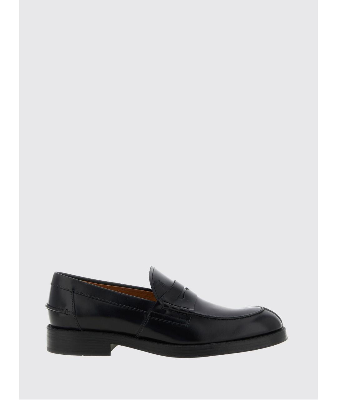 TOD'S Черные кожаные лоферы, фото 5
