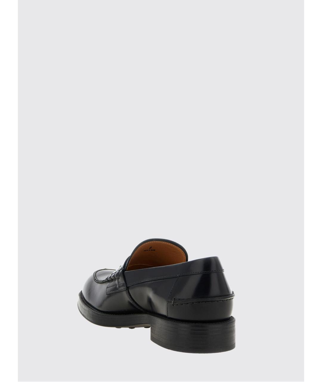 TOD'S Черные кожаные лоферы, фото 3