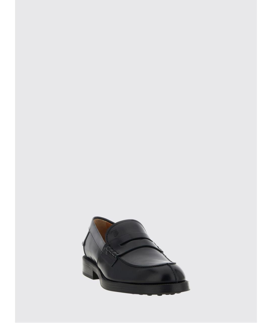 TOD'S Черные кожаные лоферы, фото 2
