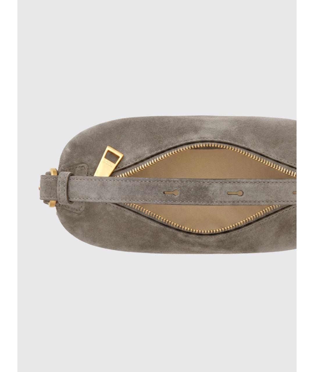 TOD'S Бежевая замшевая сумка через плечо, фото 4