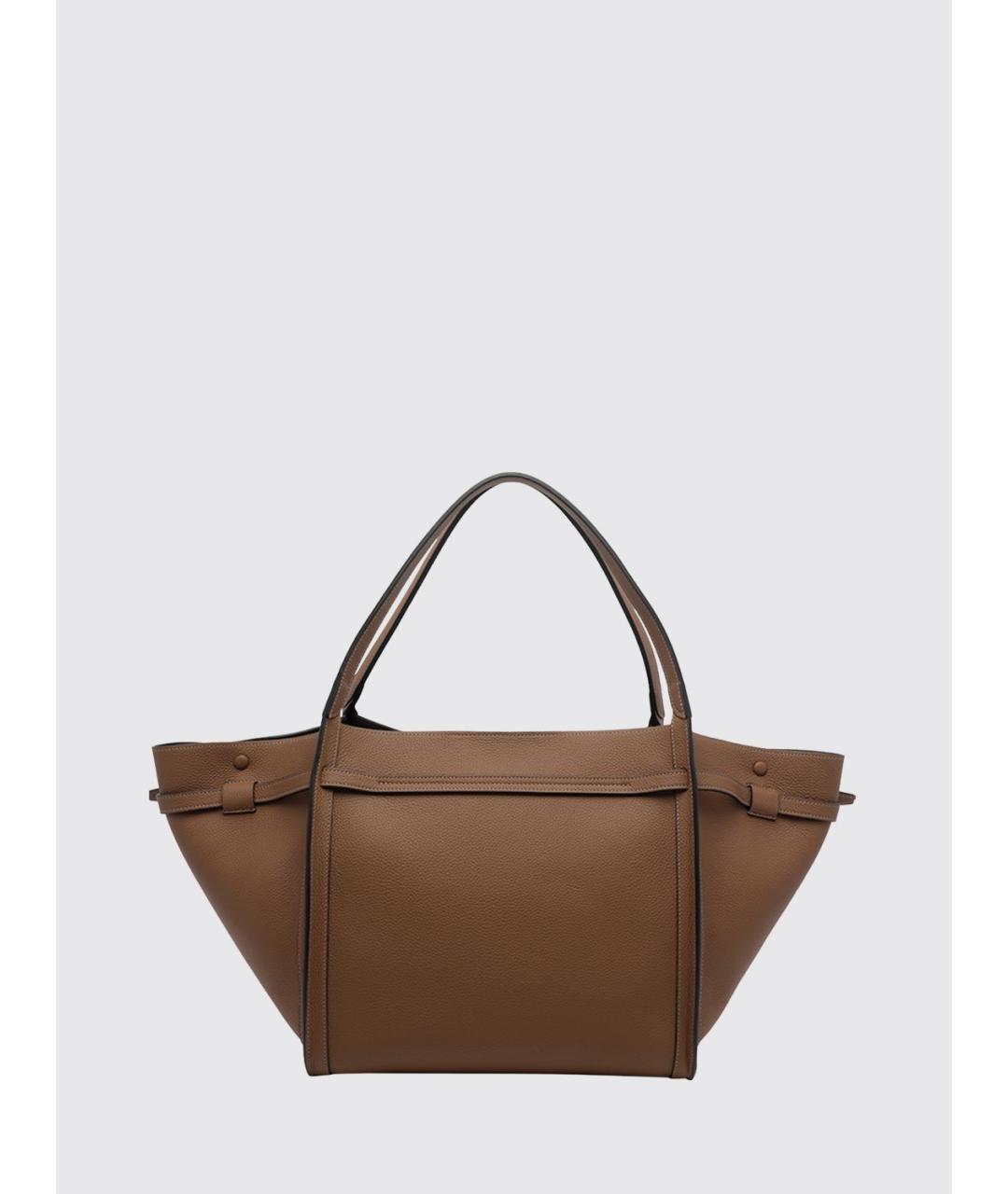 TOD'S Коричневая кожаная сумка тоут, фото 2