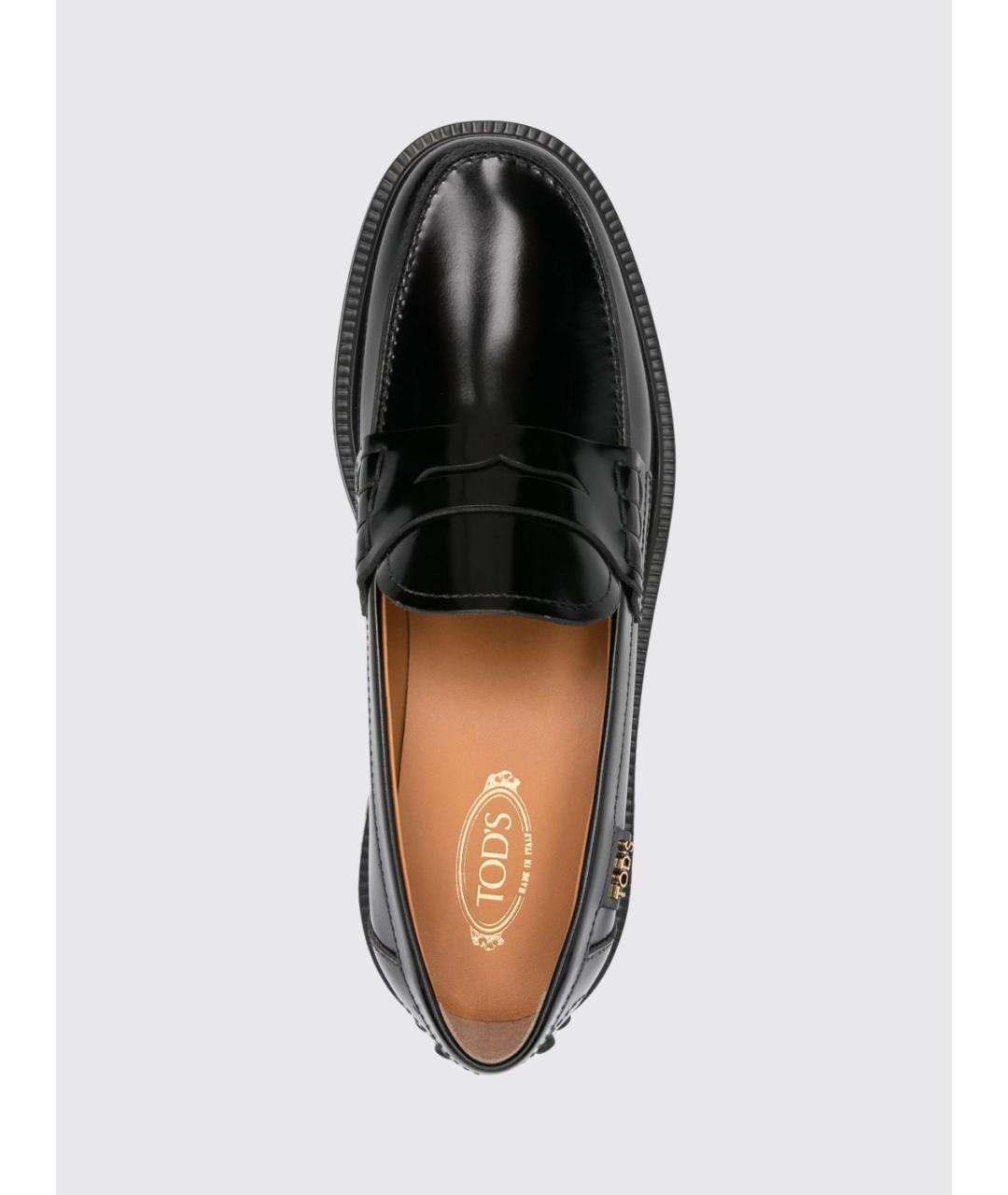 TOD'S Черные текстильные лоферы, фото 4