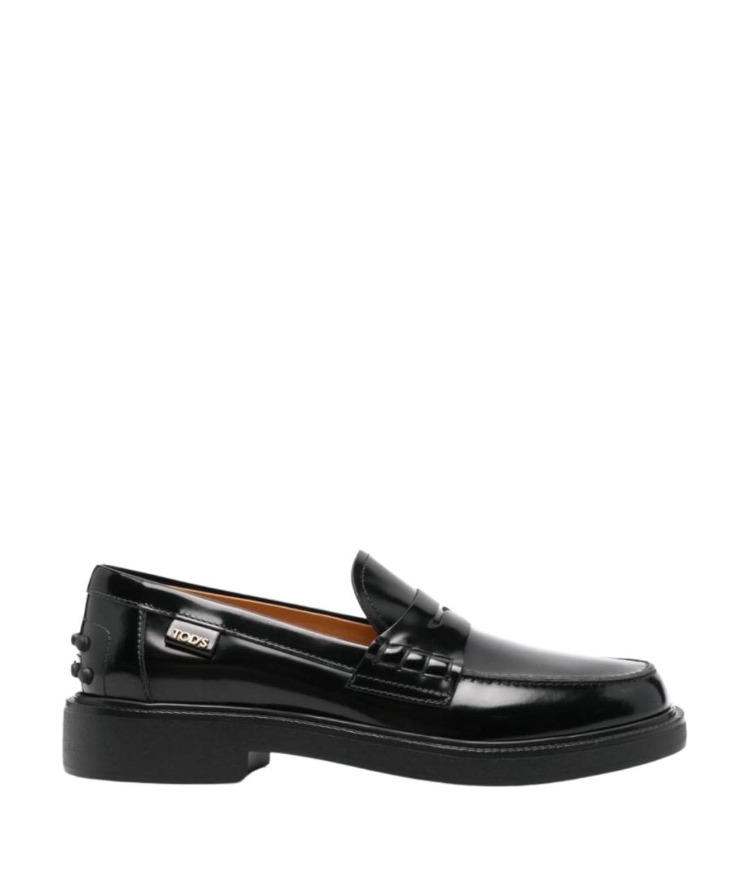TOD'S Черные текстильные лоферы, фото 1