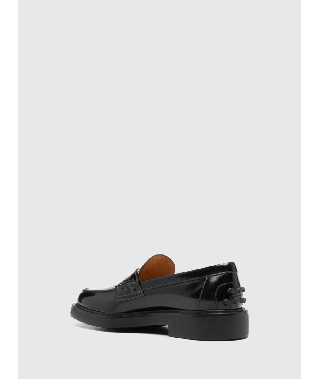 TOD'S Черные текстильные лоферы, фото 3