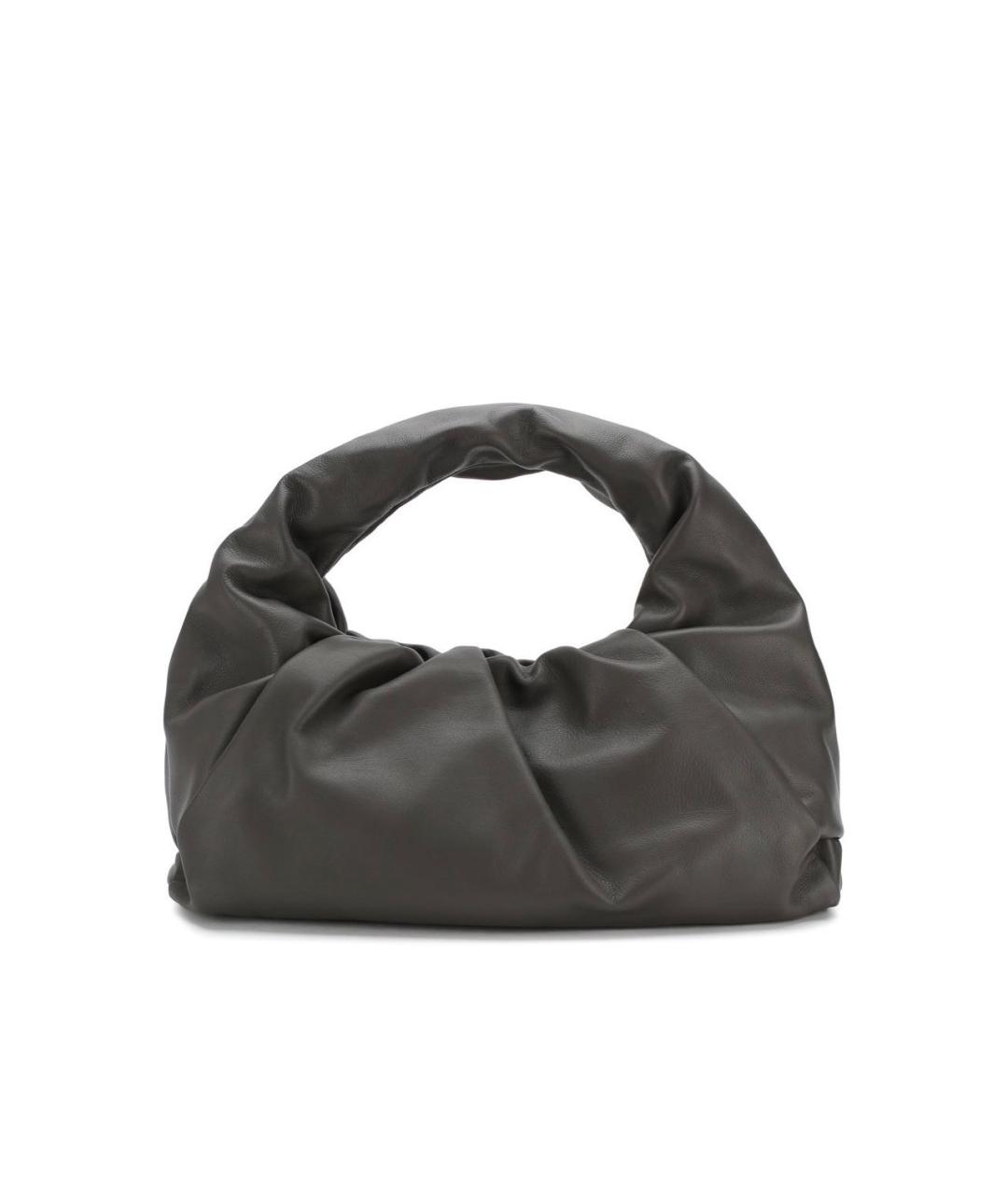 BOTTEGA VENETA Серая кожаная сумка с короткими ручками, фото 5