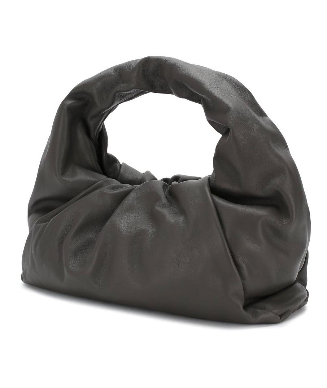 BOTTEGA VENETA Серая кожаная сумка с короткими ручками, фото 3