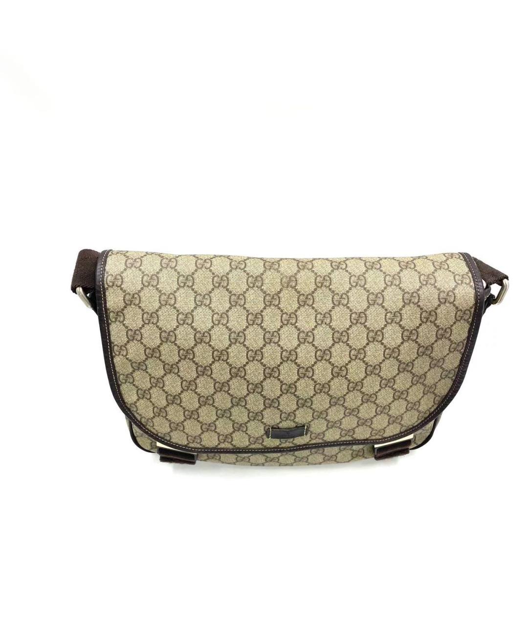 GUCCI Бежевая сумка на плечо из канвы, фото 4