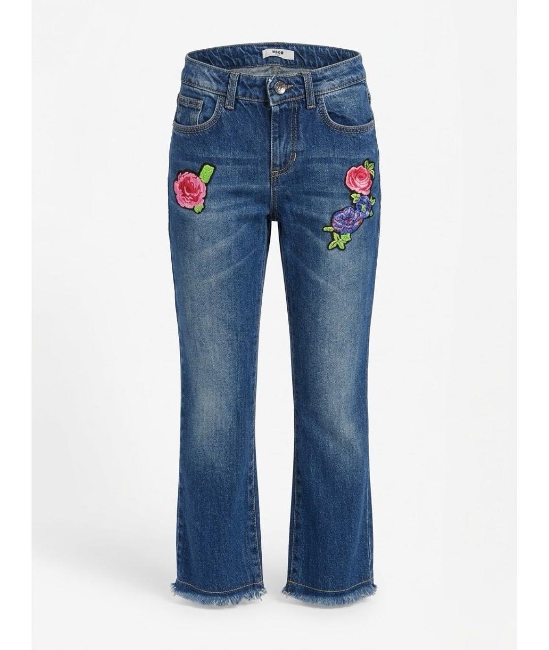 MSGM KIDS Синие хлопковые детские джинсы, фото 8