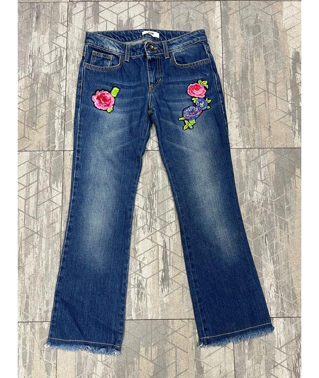 MSGM KIDS Синие хлопковые детские джинсы, фото 7