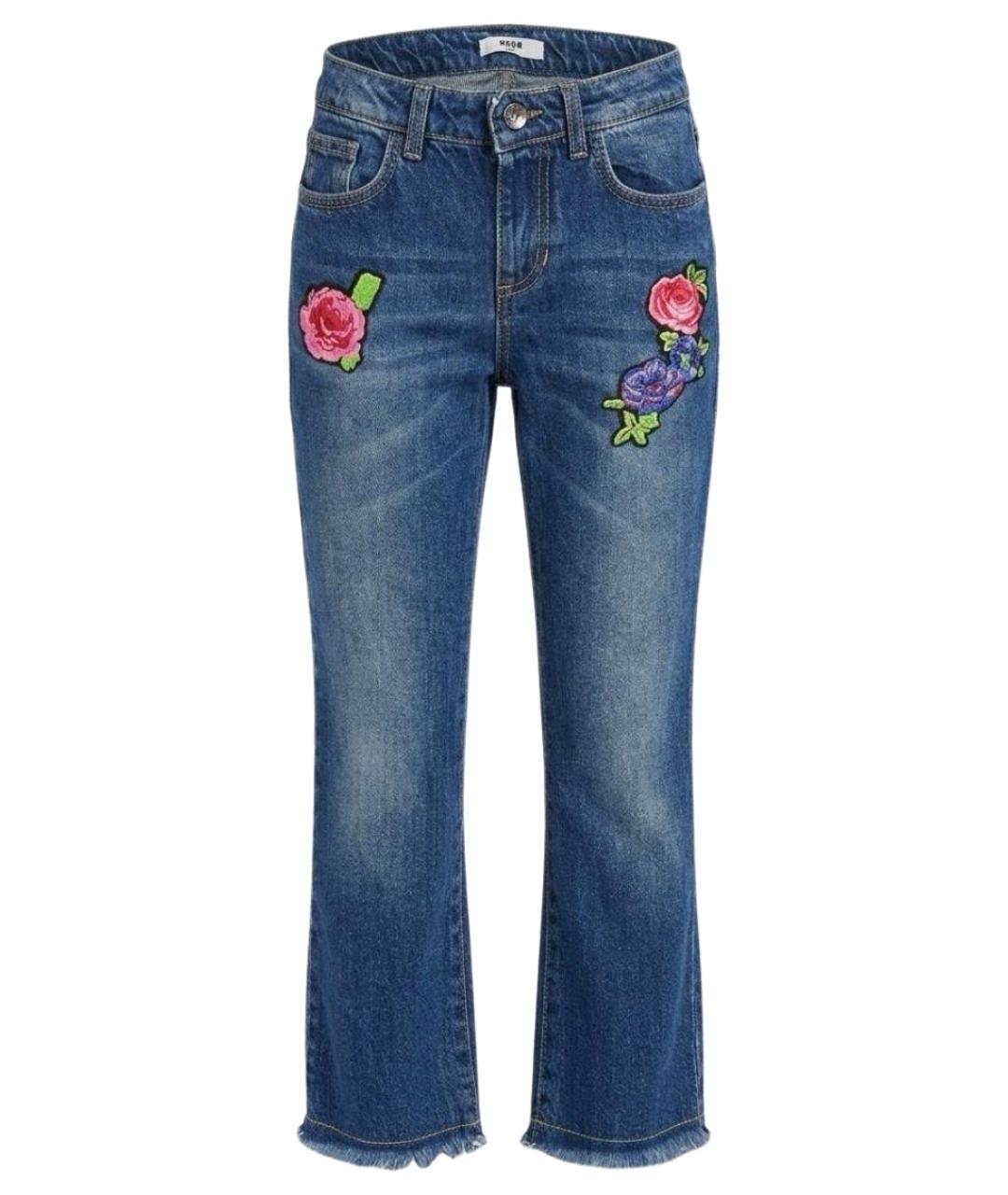 MSGM KIDS Синие хлопковые детские джинсы, фото 1