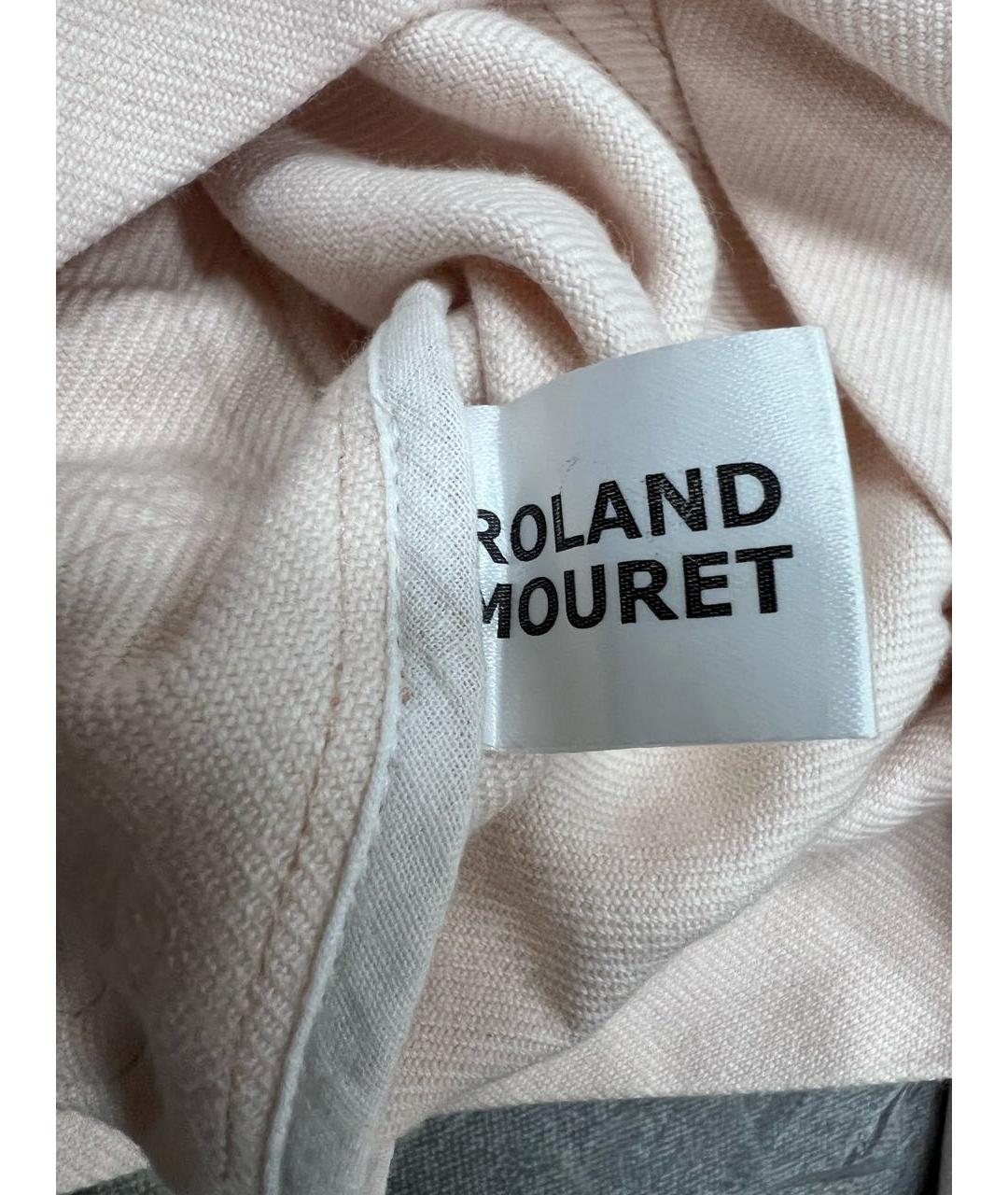 ROLAND MOURET Коралловый хлопковый жакет / жилет, фото 4