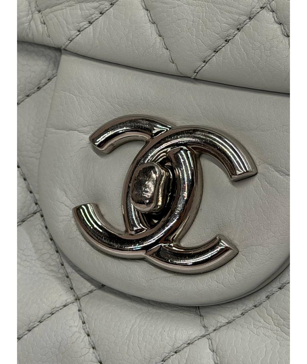 CHANEL Серая кожаная сумка через плечо, фото 9