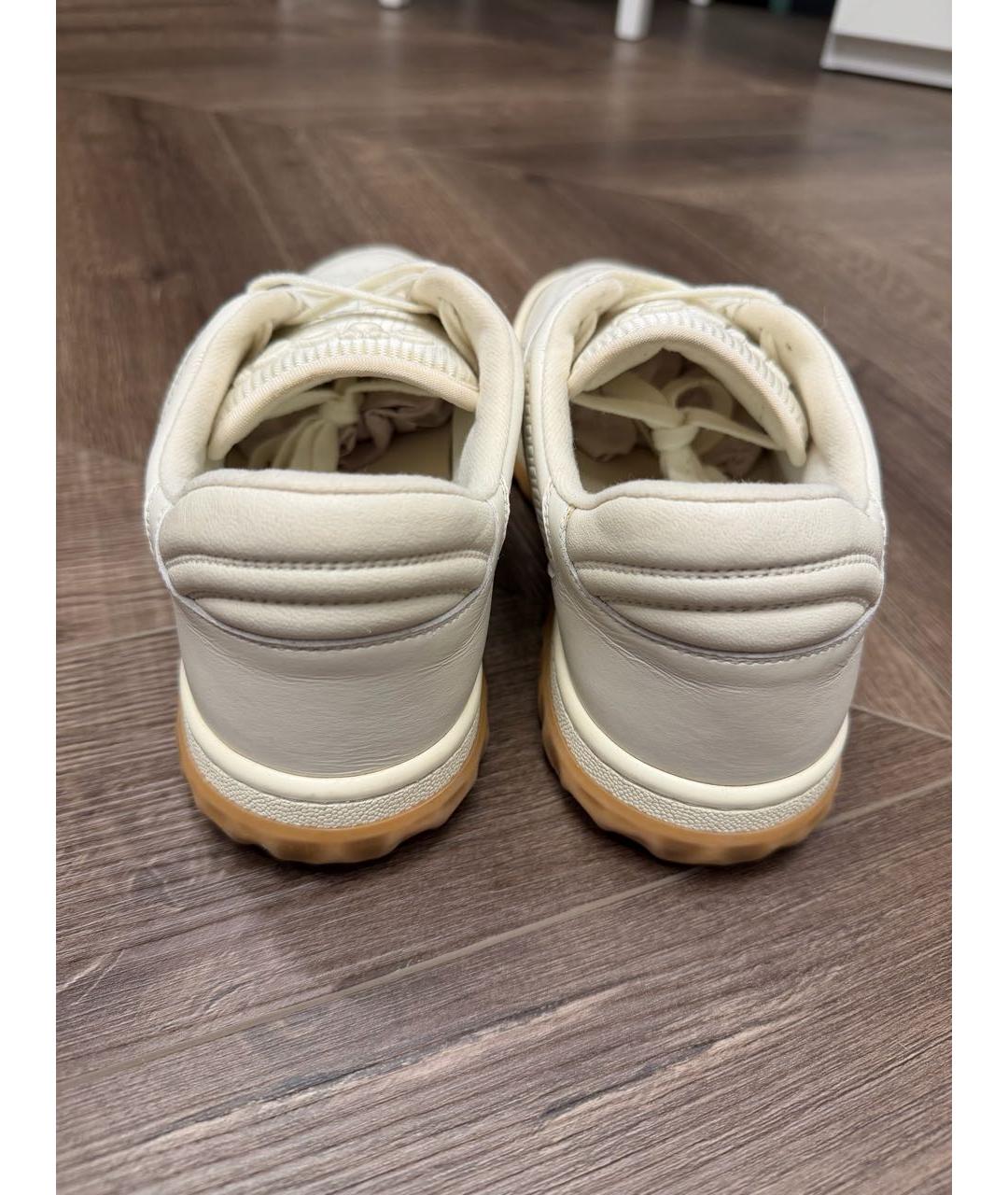 GUCCI Белые кожаные кеды, фото 4
