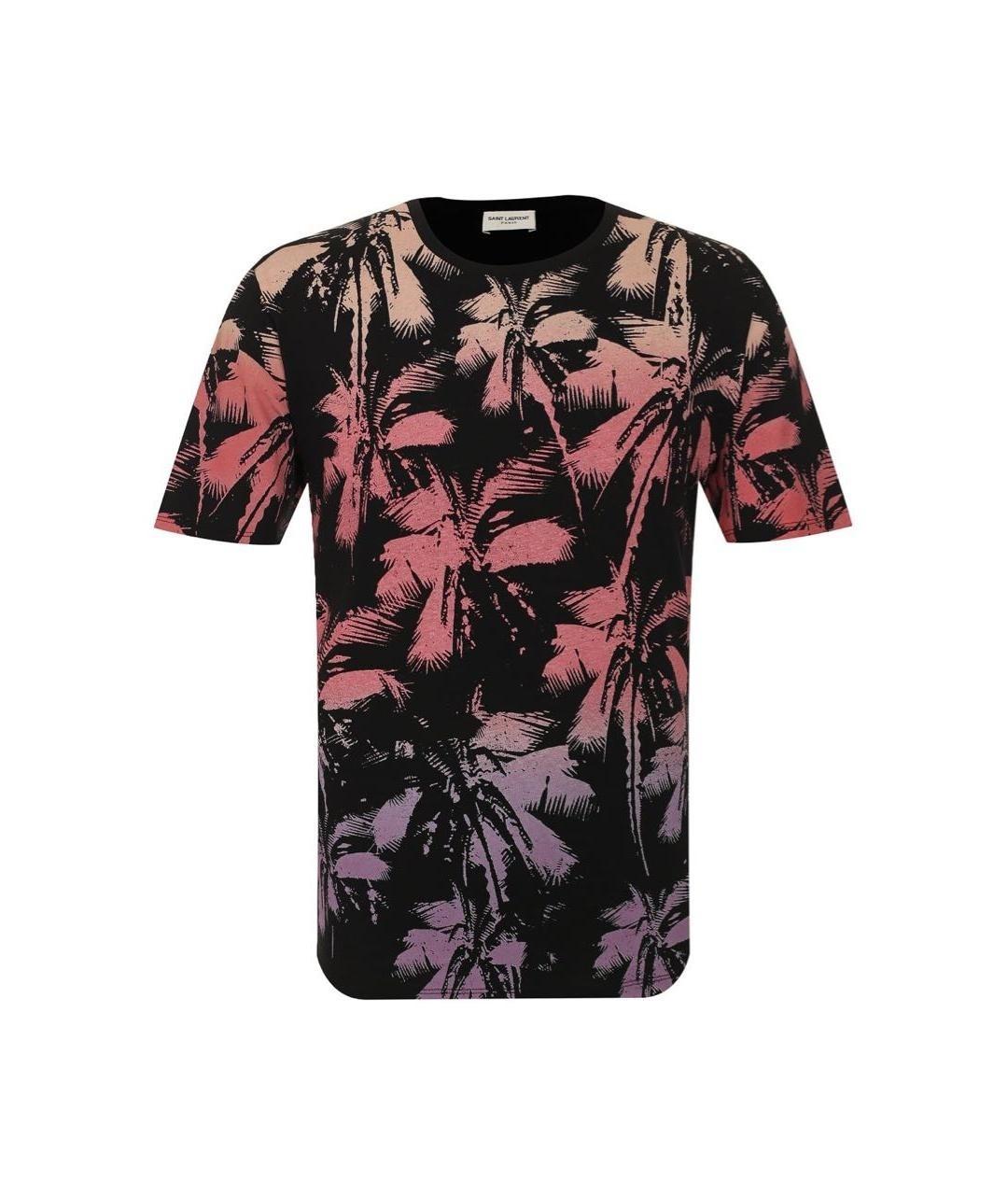 SAINT LAURENT Мульти хлопковая футболка, фото 1