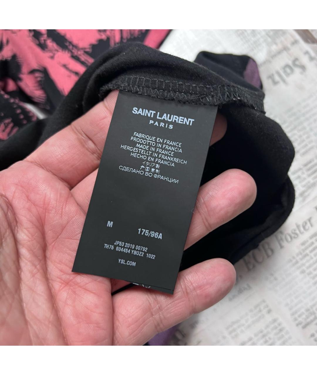 SAINT LAURENT Мульти хлопковая футболка, фото 6