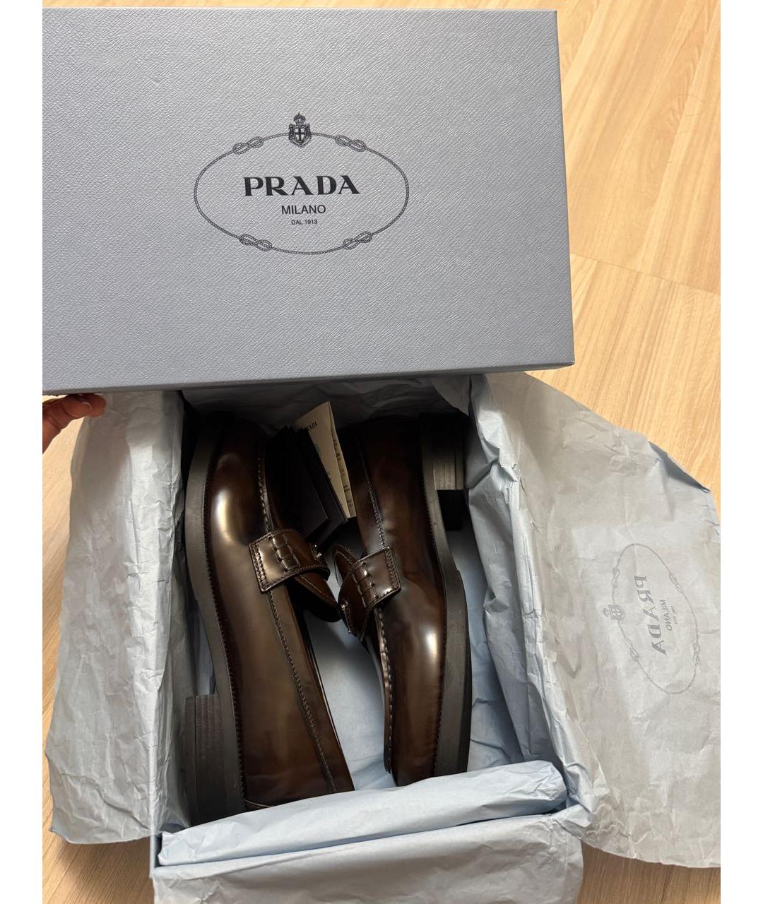 PRADA Кожаные лоферы, фото 8