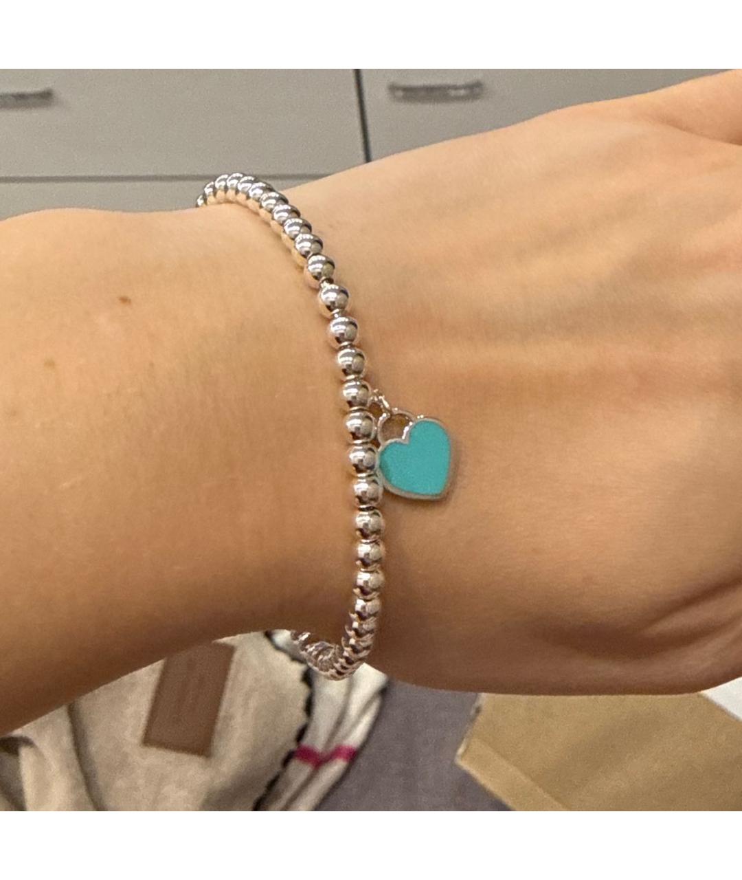 TIFFANY&CO Бирюзовый серебряный браслет, фото 2