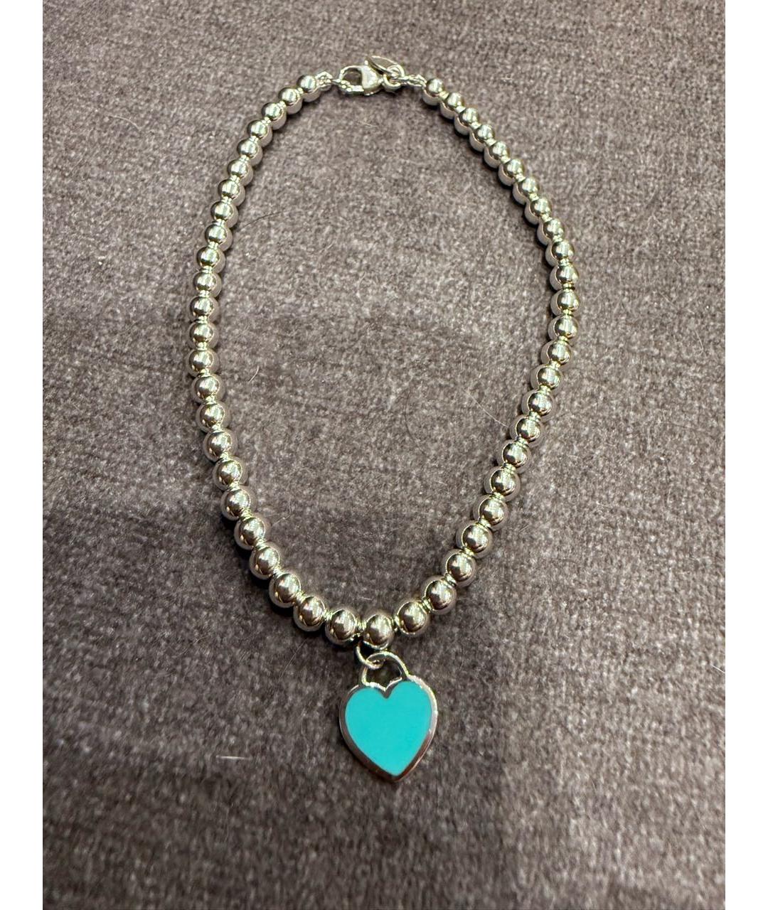 TIFFANY&CO Бирюзовый серебряный браслет, фото 8